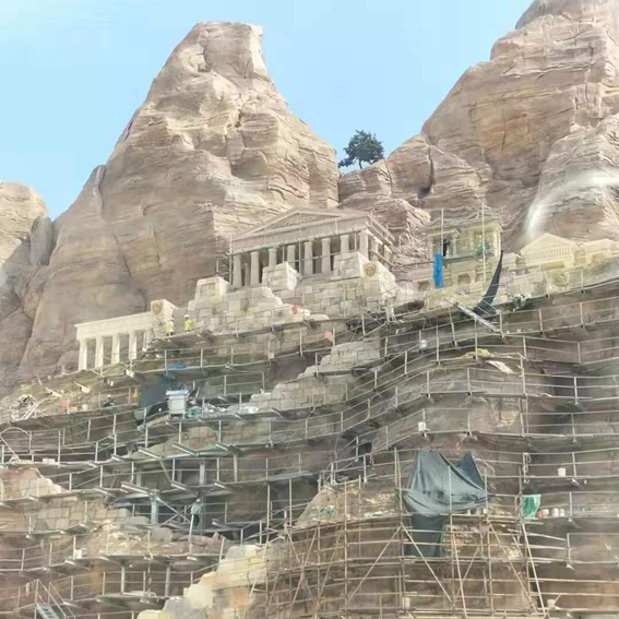 景区大型塑石假山施工