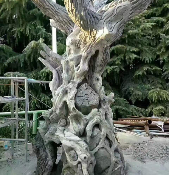 水泥塑树造型施工